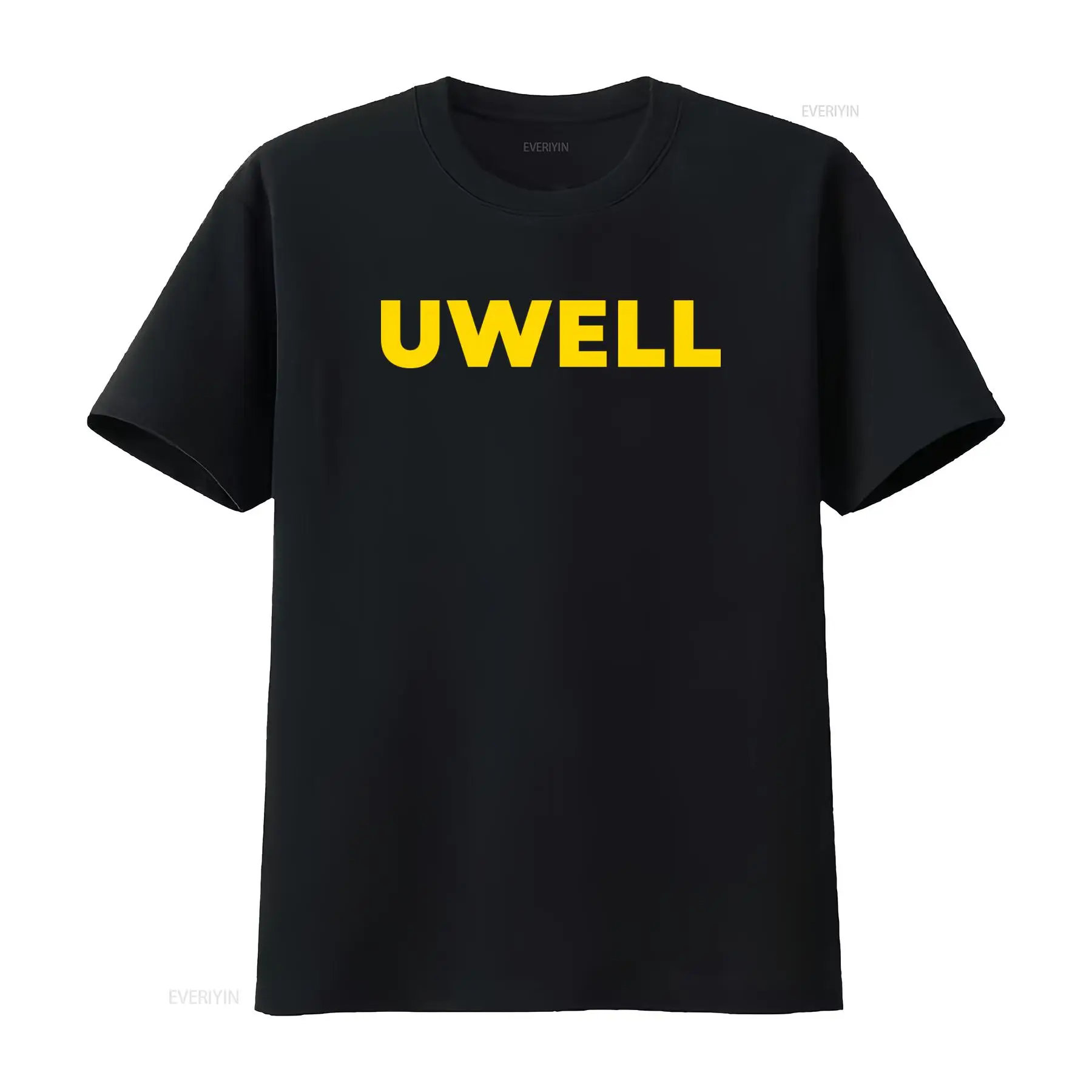Yellow Streetwear Brand - Футболка Uwell с желтым принтом, черная,