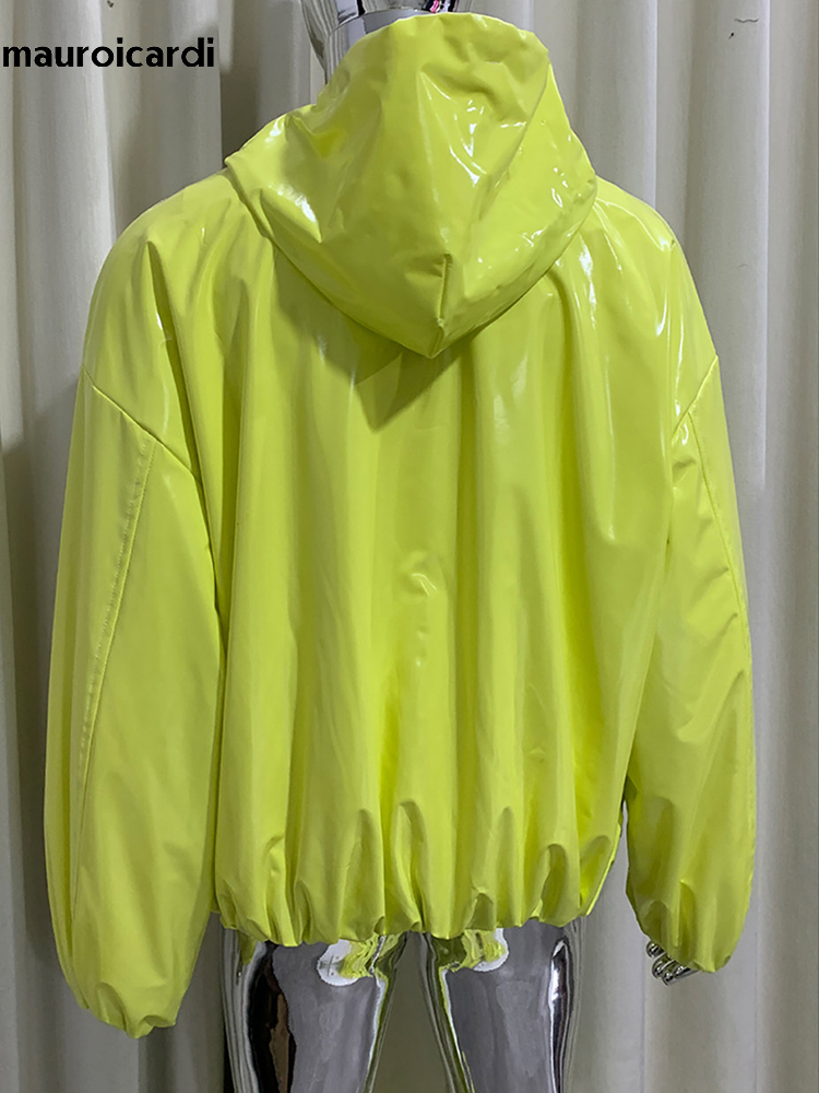Streetwear Brand China - Мужская кожаная куртка Mauroicardi Spring оверсайз