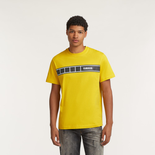 Yellow Streetwear Brand - Желтая ретро-футболка с изображением мотоцикла YAMAHA,